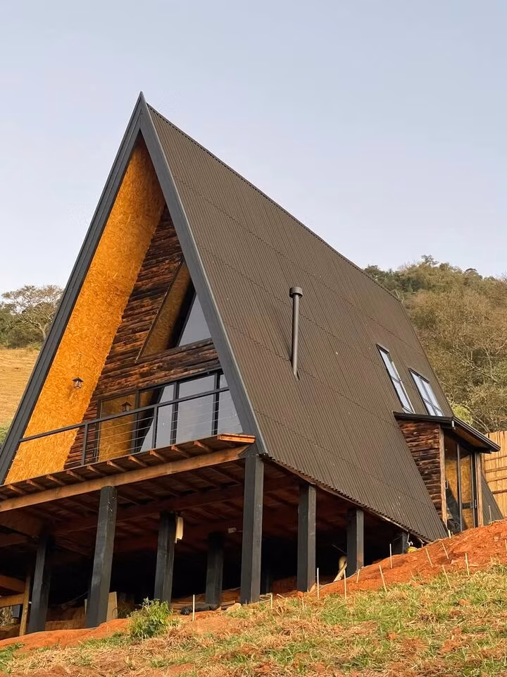 Cabana A-frame Manipura vista por fora